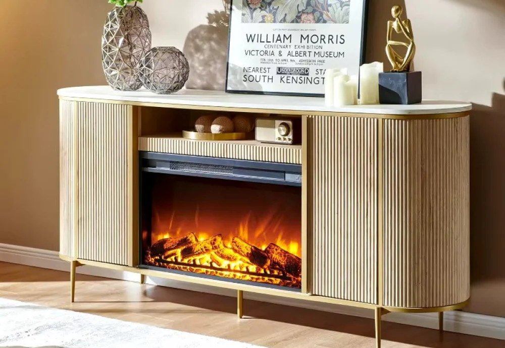 electric fireplace television stand