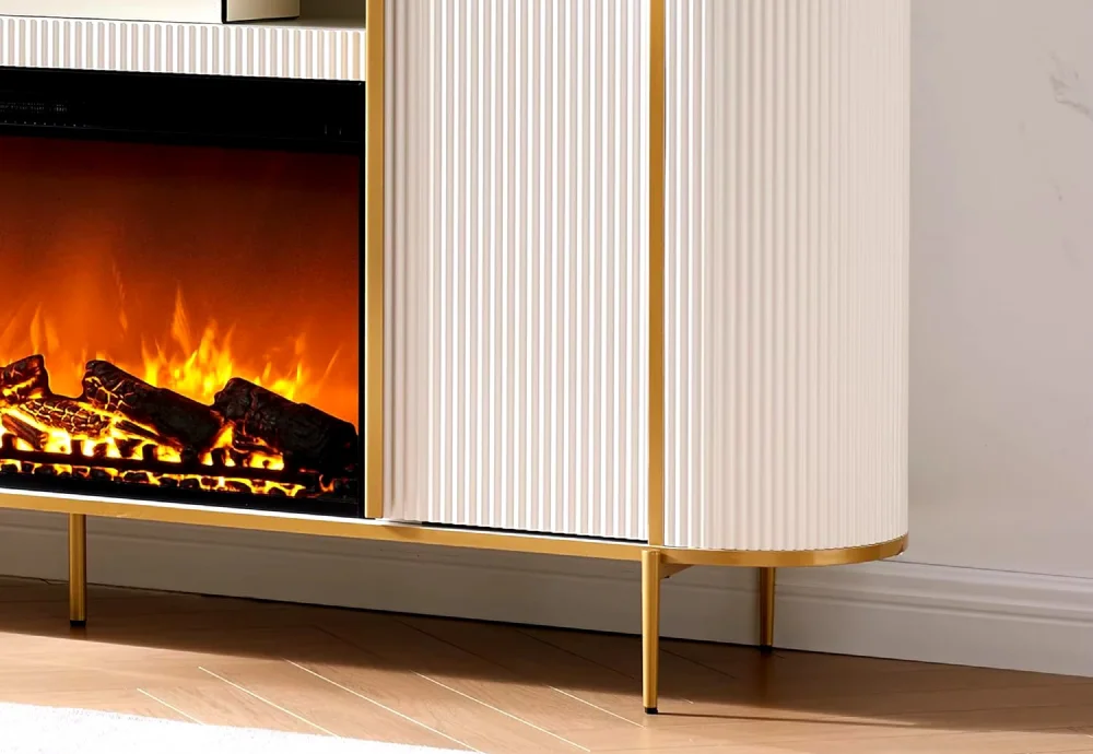white electric fireplace heater
